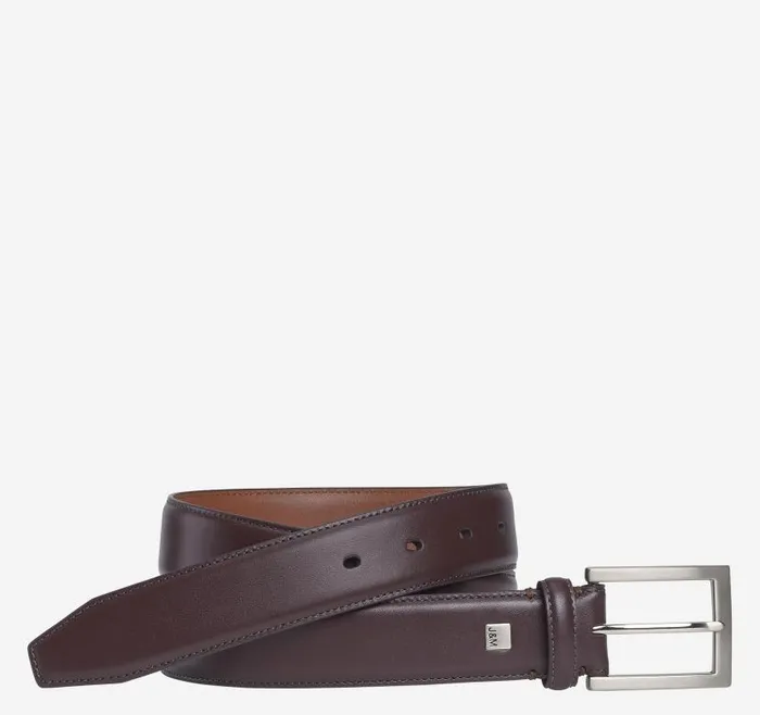 Men Johnston and Murphy Belts Johnston and Murphy Dress Belt Dark Burgundy