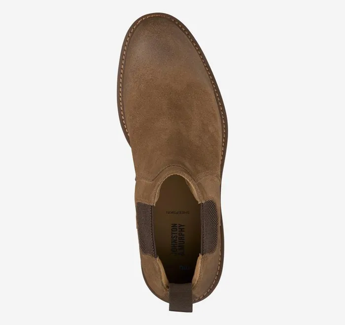 Men Johnston and Murphy Boots Barrett Chelsea Boot Tan Oiled Suede Men Johnston and Murphy Boots Barrett Chelsea Boot Tan Oiled Suede
