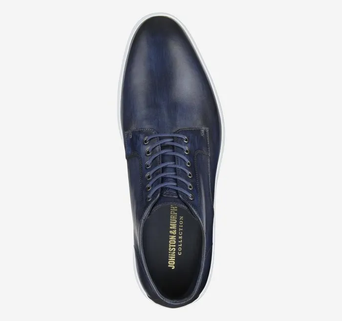 Men Johnston and Murphy LaceUps Bolivar Plain Toe Boot Navy Handstained Calfskin Men Johnston and Murphy LaceUps Bolivar Plain Toe Boot Navy Handstained Calfskin