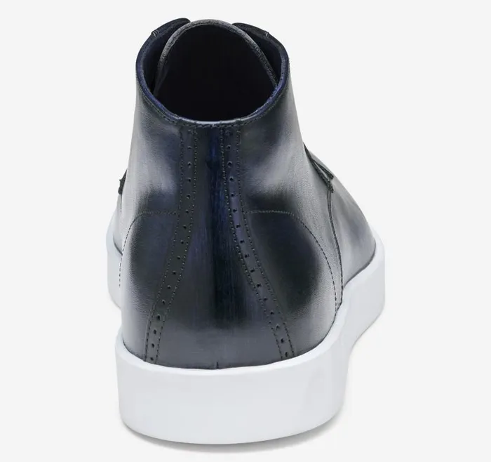 Men Johnston and Murphy LaceUps Bolivar Plain Toe Boot Navy Handstained Calfskin Men Johnston and Murphy LaceUps Bolivar Plain Toe Boot Navy Handstained Calfskin