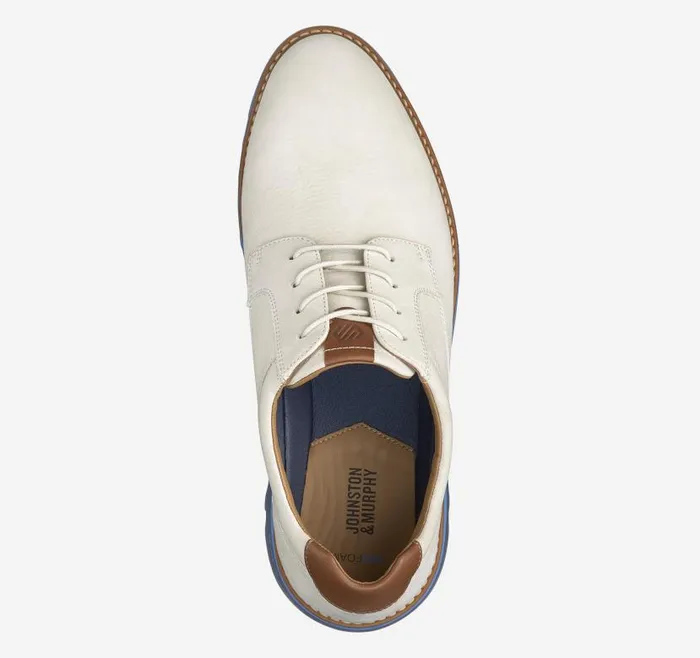 Men Johnston and Murphy LaceUps Braydon Plain Toe Offwhite Nubuck Men Johnston and Murphy LaceUps Braydon Plain Toe Offwhite Nubuck