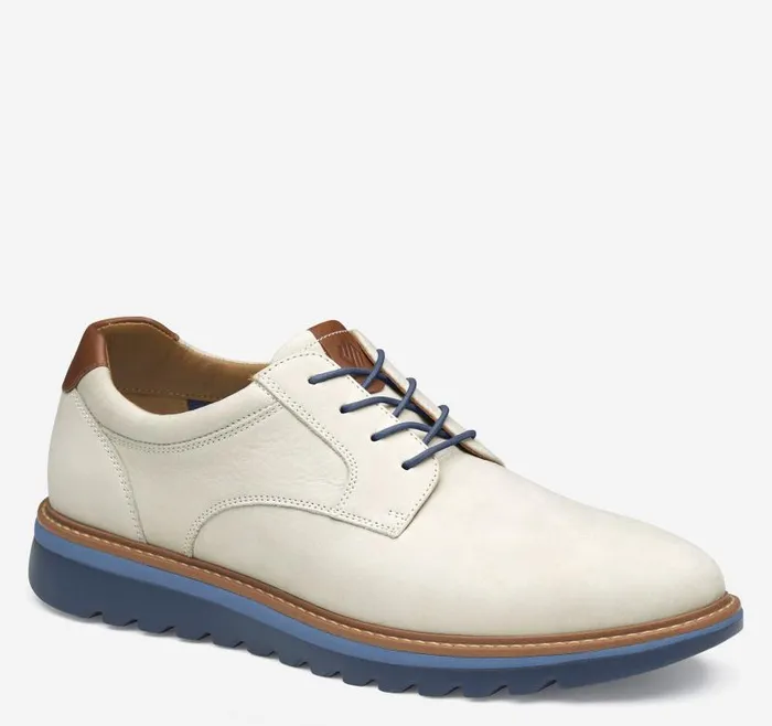 Men Johnston and Murphy LaceUps Braydon Plain Toe Offwhite Nubuck Men Johnston and Murphy LaceUps Braydon Plain Toe Offwhite Nubuck