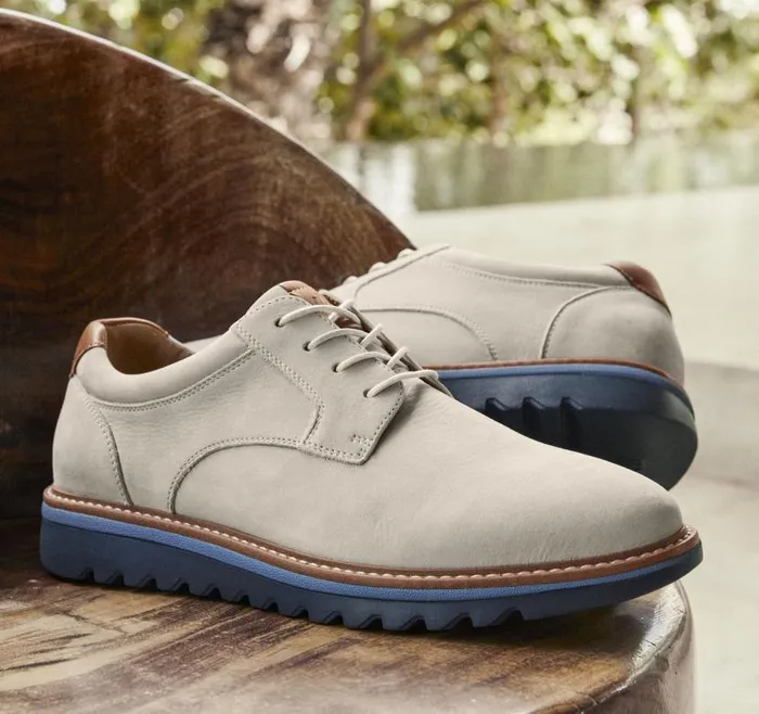 Men Johnston and Murphy LaceUps Braydon Plain Toe Offwhite Nubuck Men Johnston and Murphy LaceUps Braydon Plain Toe Offwhite Nubuck