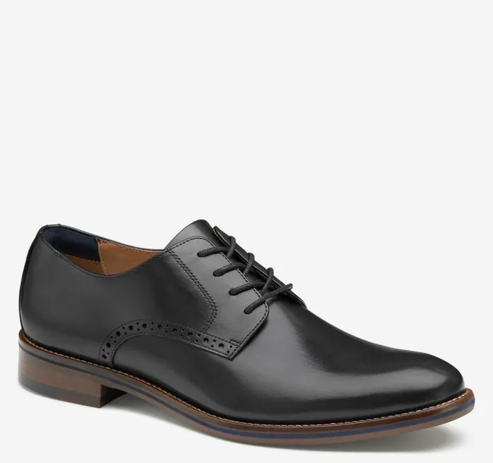 Men Johnston and Murphy LaceUps Conard 20 Plain Toe Black Full Grain