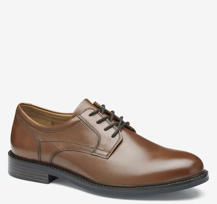 Men Johnston and Murphy LaceUps Mason Plain Toe Tan Full Grain