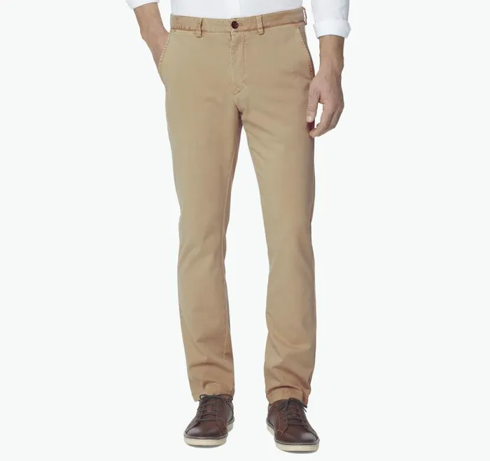 Men Johnston and Murphy Pants and Jeans Washed Chinos Sand
