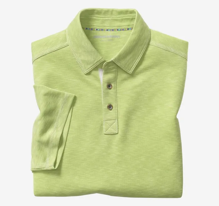Men Johnston and Murphy Polos and Tees Vintage Slub Polo Lime