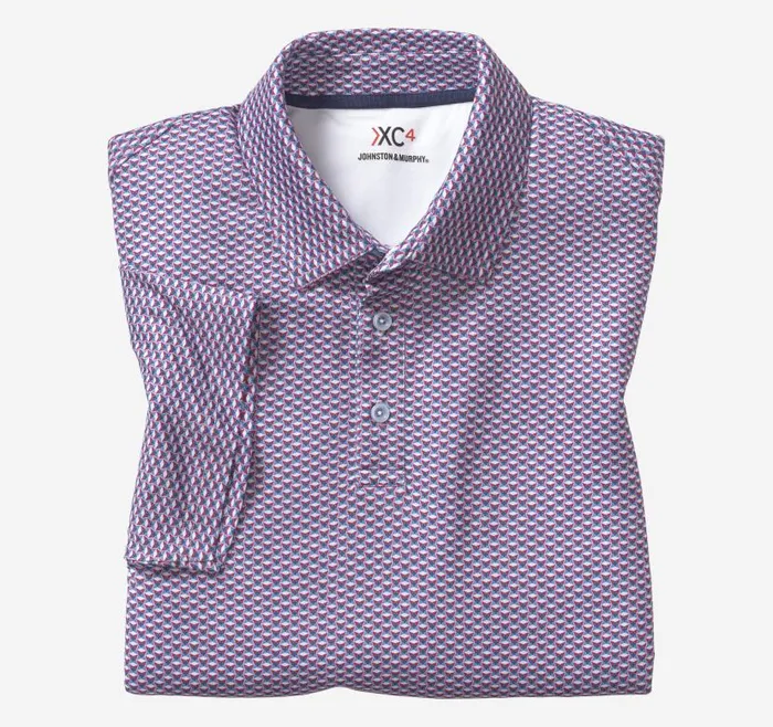 Men Johnston and Murphy Polos and Tees XC4 Performance Polo Bluered Four Points Men Johnston and Murphy Polos and Tees XC4 Performance Polo Bluered Four Points