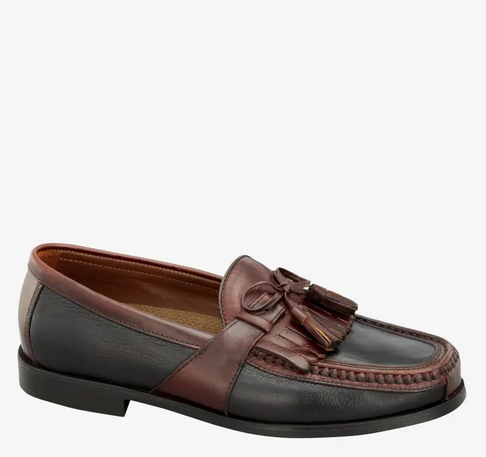 Men Johnston and Murphy SlipOns and Loafers Aragon II Kiltie Tassel Loafer Black Smoothantique Mahogany Waxed Men Johnston and Murphy SlipOns and Loafers Aragon II Kiltie Tassel Loafer Black Smoothantique Mahogany Waxed