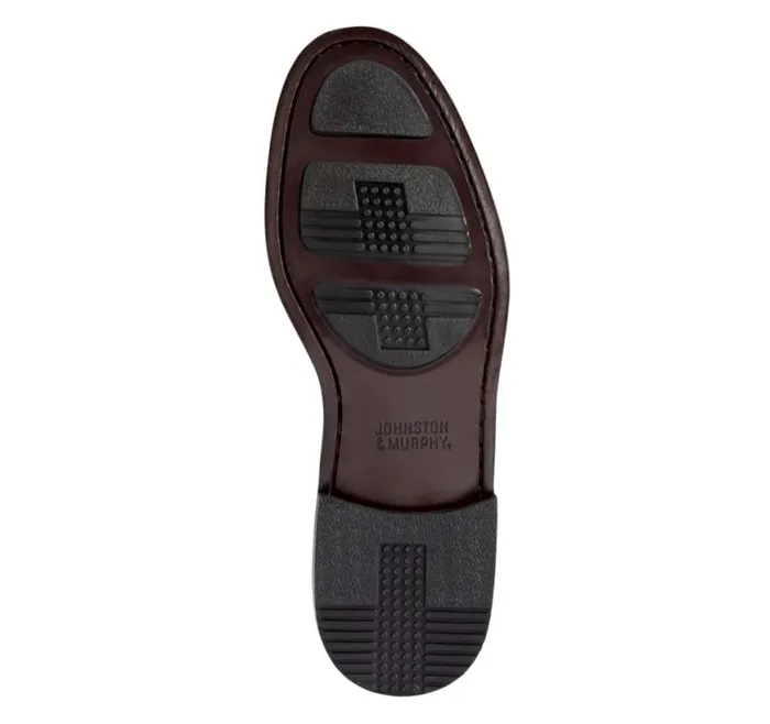 Men Johnston and Murphy SlipOns and Loafers Aragon II Kiltie Tassel Loafer Black Smoothantique Mahogany Waxed
