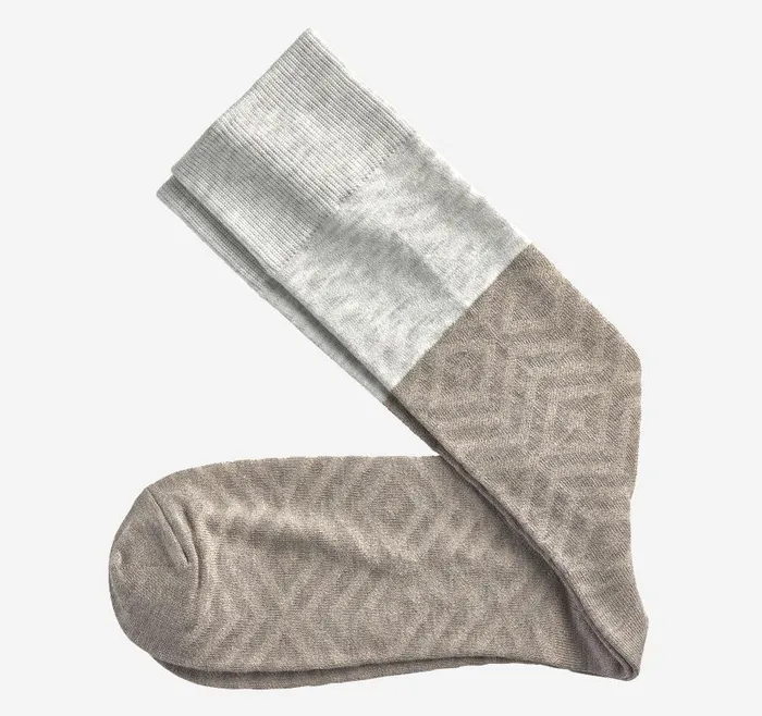 Men Johnston and Murphy Socks Diamond Colorblock Socks Khaki Multi