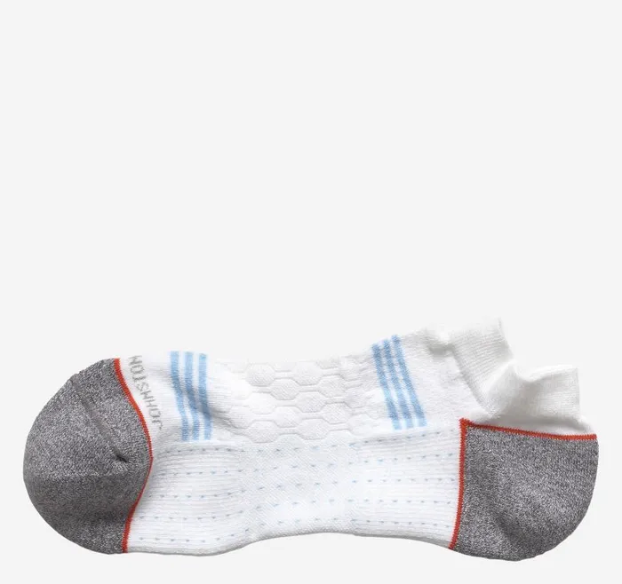 Men Johnston and Murphy Socks First In Comfort Ankle Socks White Sport Stripe