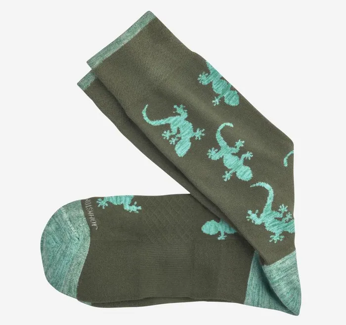 Men Johnston and Murphy Socks Space Dye Socks Green Reptile