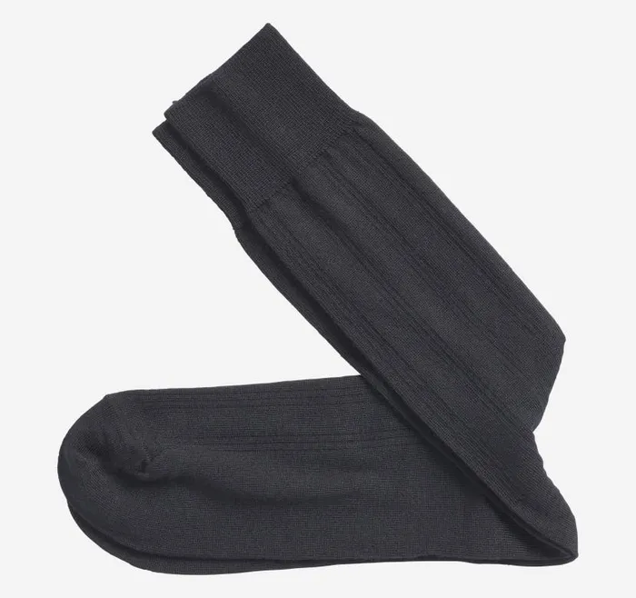 Men Johnston and Murphy Socks Wool Ribbed Socks Navy