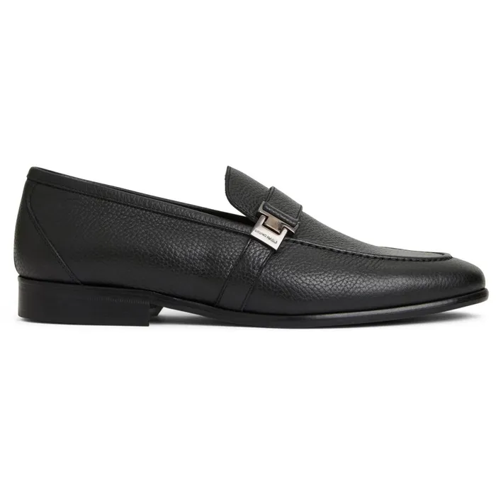 Men Loafers and Slipons Bruno Magli Arlo Slip On Side Bit Loafer Black Leather
