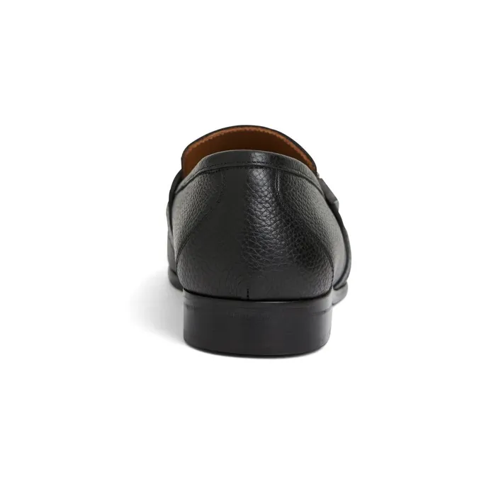 Men Loafers and Slipons Bruno Magli Arlo Slip On Side Bit Loafer Black Leather