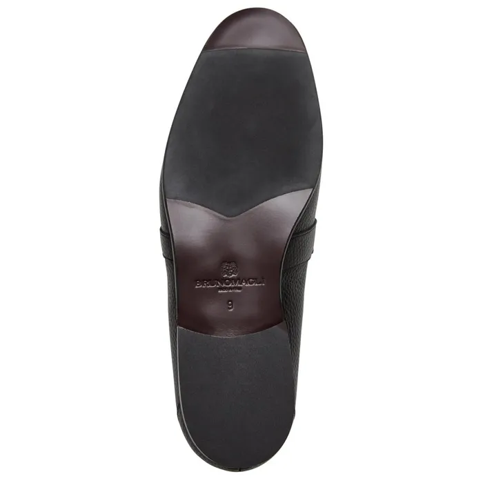 Men Loafers and Slipons Bruno Magli Arlo Slip On Side Bit Loafer Black Leather