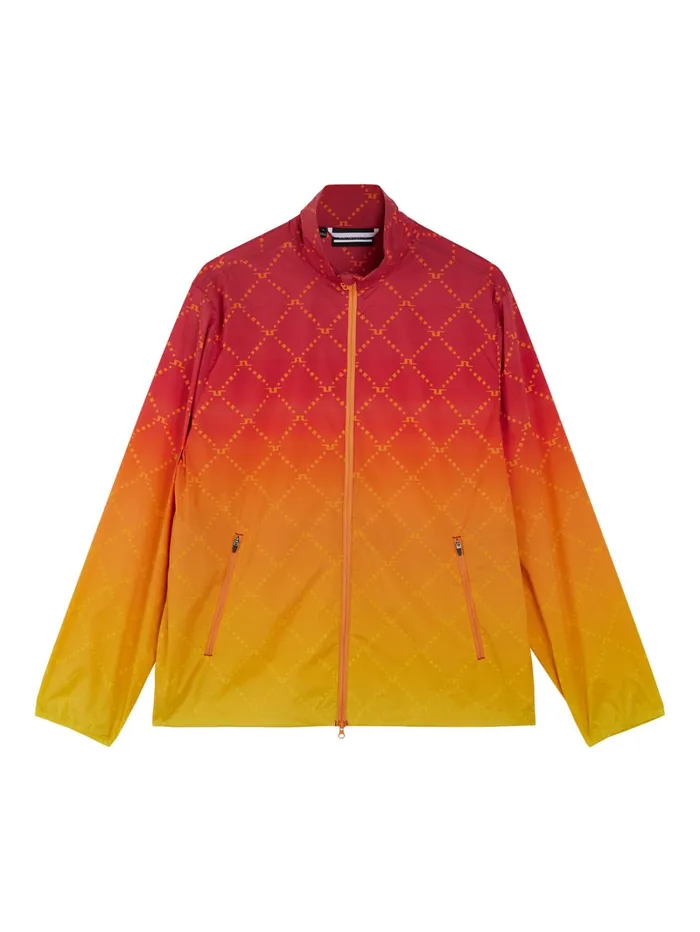 Men MAX PRINTED WIND JACKET Russet Orange JLindeberg Jackets Men MAX PRINTED WIND JACKET Russet Orange JLindeberg Jackets