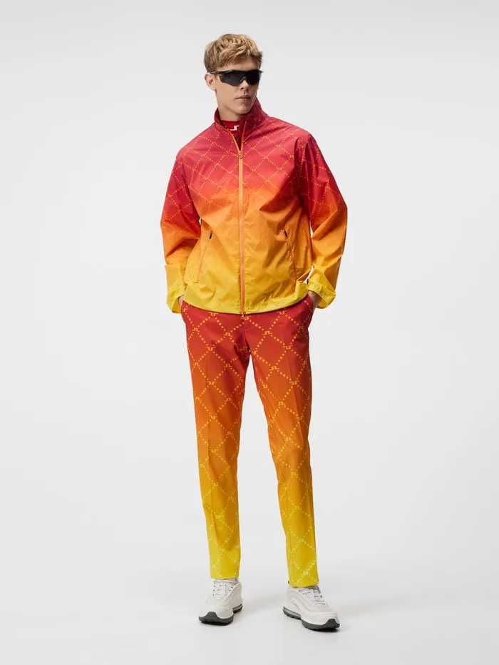 Men MAX PRINTED WIND JACKET Russet Orange JLindeberg Jackets Men MAX PRINTED WIND JACKET Russet Orange JLindeberg Jackets