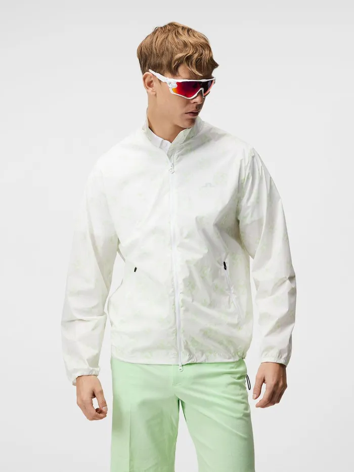 Men MAX PRINTED WIND JACKET White Sphere Dot JLindeberg Jackets