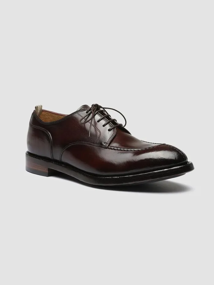 Men Officine Creative Footwear TEMPLE 005 Burgundy Leather Derby Shoes Men Officine Creative Footwear TEMPLE 005 Burgundy Leather Derby Shoes