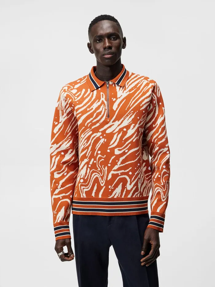 Men Rami Jacquard Polo Bombay Tigermoth JLindeberg Jeans