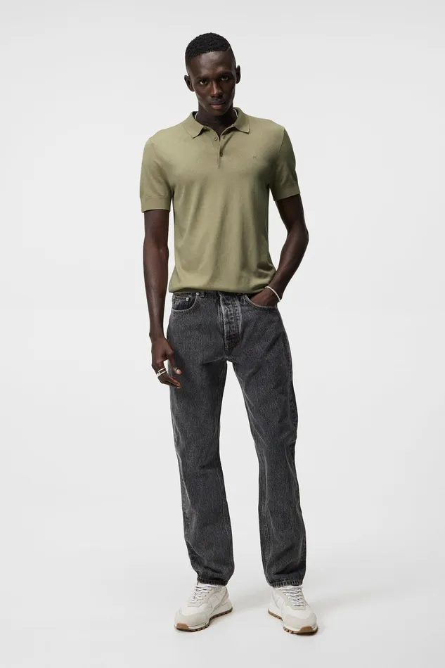 Men Ridge Rayon Silk Polo Aloe JLindeberg Polo Shirts Men Ridge Rayon Silk Polo Aloe JLindeberg Polo Shirts