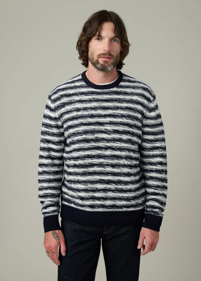 Men Tops Tees Joe8217s Jeans DREW TEXTURED SWEATER Ombre Stripe