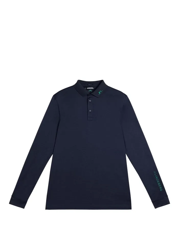Men Tour Tech Long Sleeve Navy Melange JLindeberg Base and Mid Layers Men Tour Tech Long Sleeve Navy Melange JLindeberg Base and Mid Layers