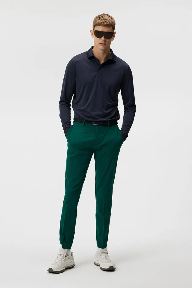 Men Tour Tech Long Sleeve Navy Melange JLindeberg Base and Mid Layers Men Tour Tech Long Sleeve Navy Melange JLindeberg Base and Mid Layers