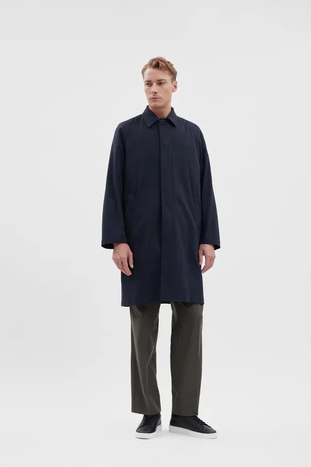 Men Vargo Solotex Twill Raglan Mac Dark Navy Norse Projects Outerwear