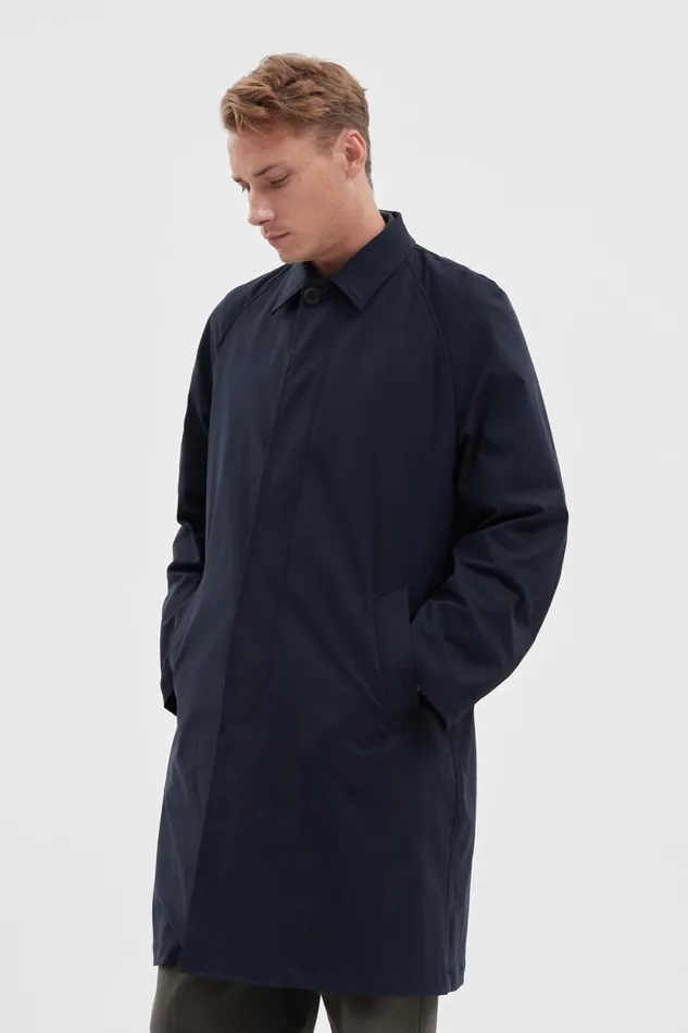 Men Vargo Solotex Twill Raglan Mac Dark Navy Norse Projects Outerwear