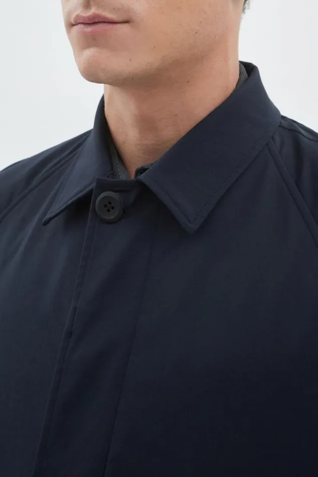 Men Vargo Solotex Twill Raglan Mac Dark Navy Norse Projects Outerwear