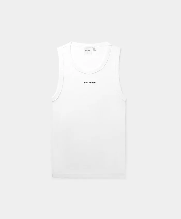 Men White Logotype Tank Top Daily Paper TShirts