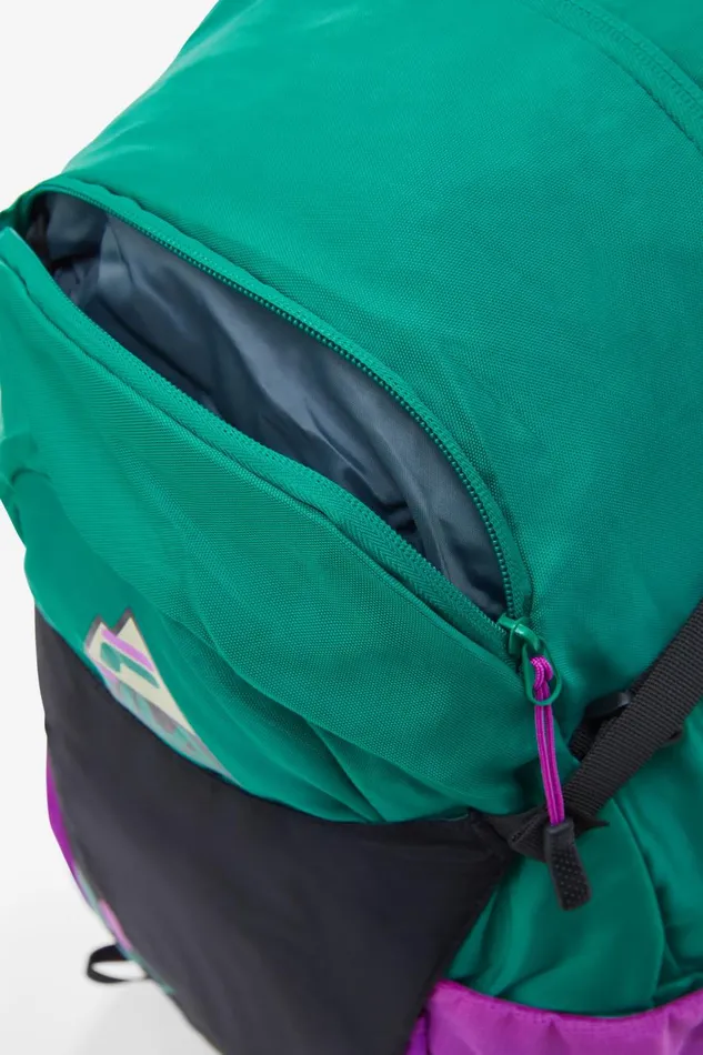 MenWomen Fila Socks and Accessories Trail Backpack Green Lake Black Purple Cactus Flower