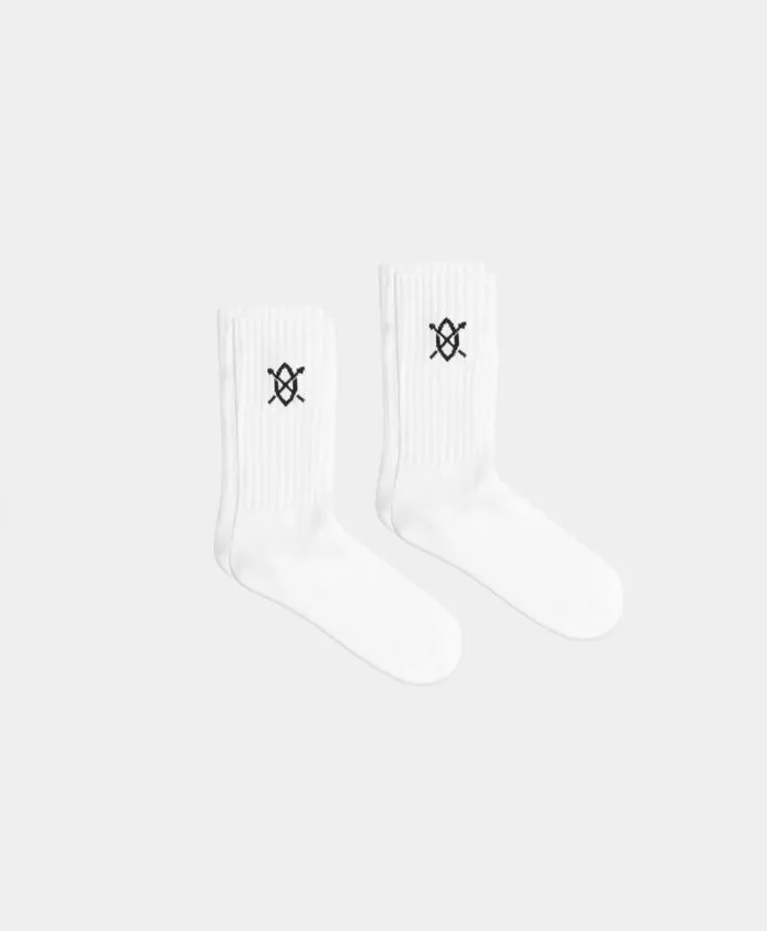 MenWomen White Eshield Sock 2Pack Daily Paper Socks
