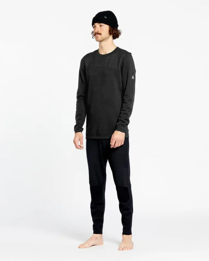 Mens Engineered Crew 8211 Black Mens Volcom Layering