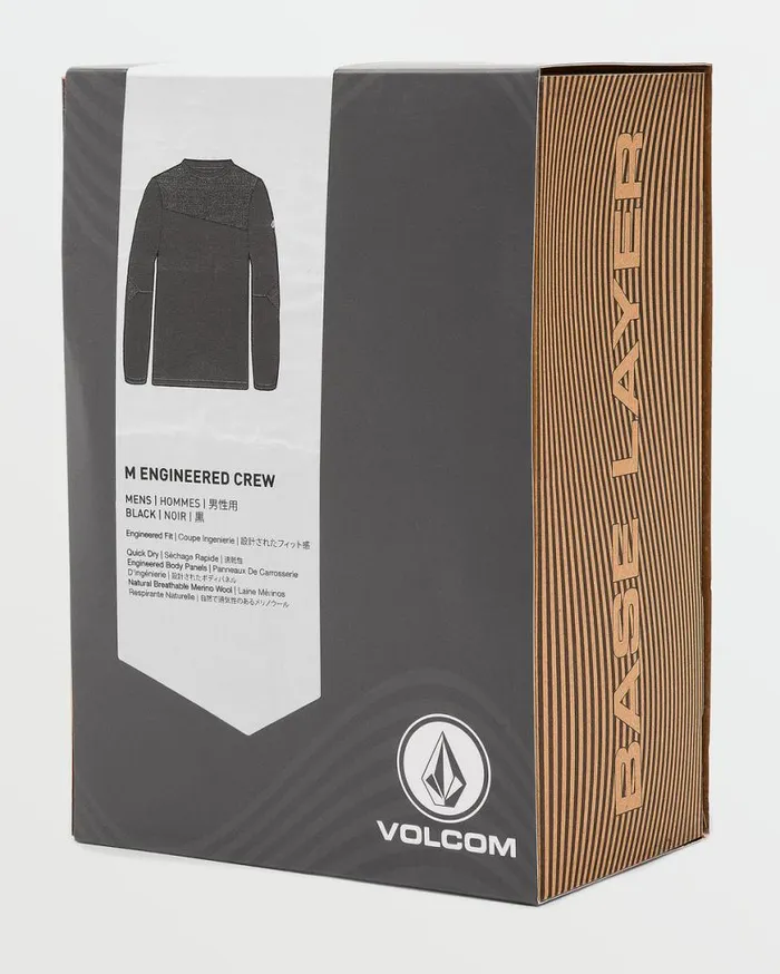 Mens Engineered Crew 8211 Black Mens Volcom Layering