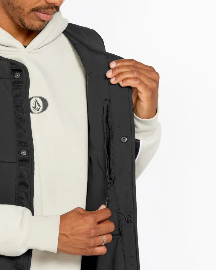 Mens Layered Up Vest 8211 Black Mens Volcom Layering