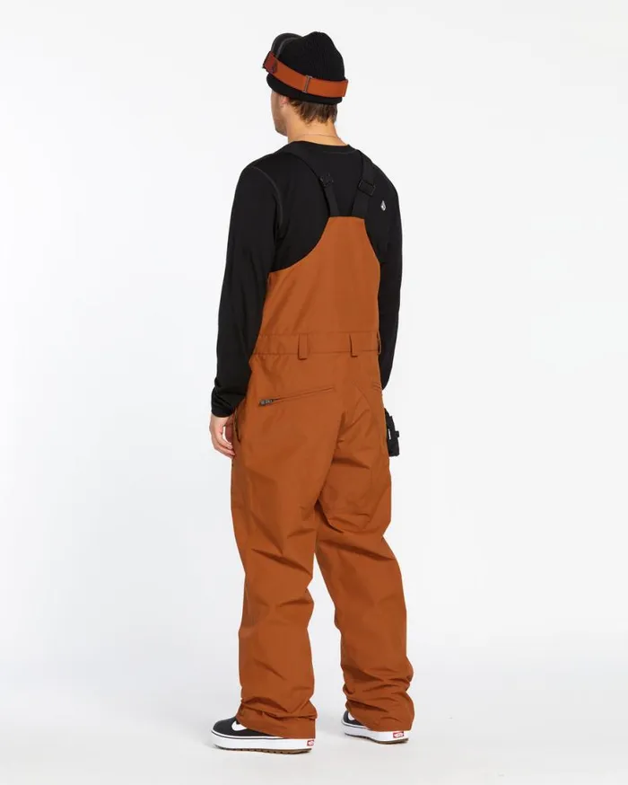 Mens VCo Sparta Bib Overalls 8211 Caramel Mens Volcom Pants