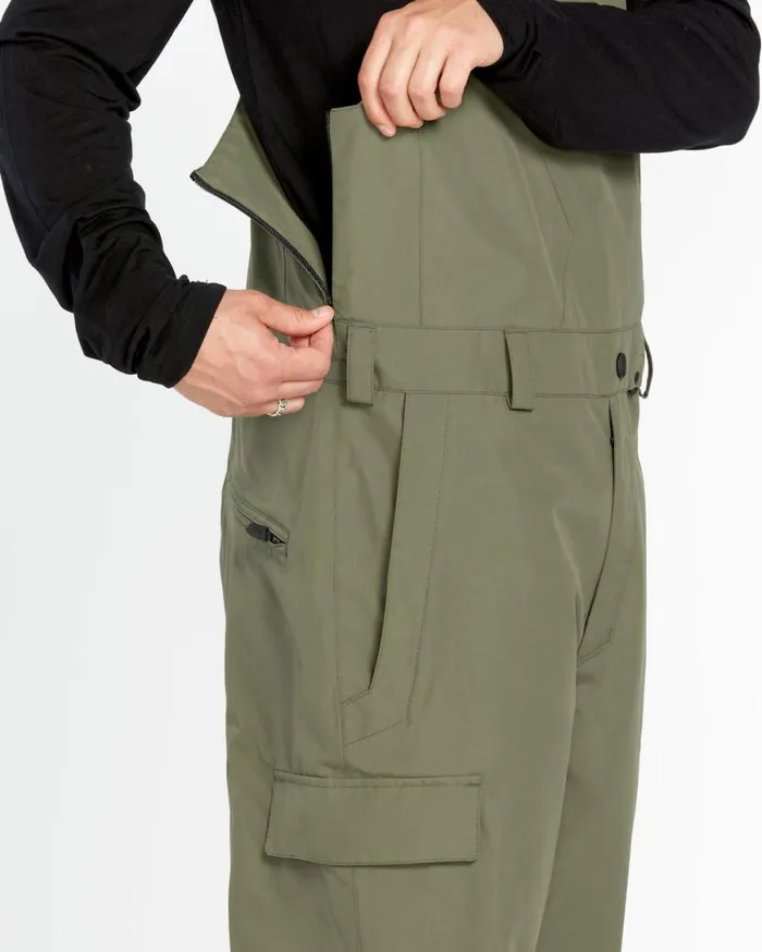 Mens VCo Sparta Bib Overalls 8211 Ivy Mens Volcom Pants