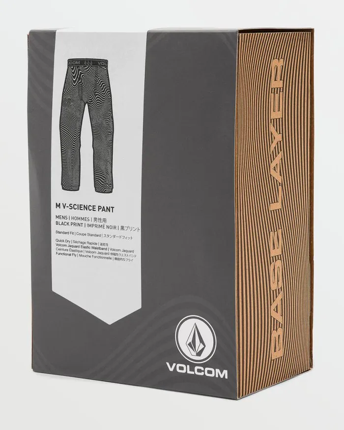 Mens VScience Pants 8211 Black Print Mens Volcom Layering