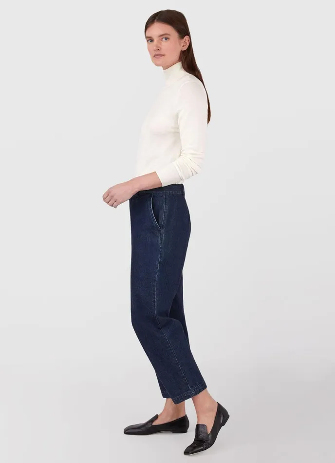 Merino Silk Roll Neck Jumper Ivory Women SUNSPEL Knitwear