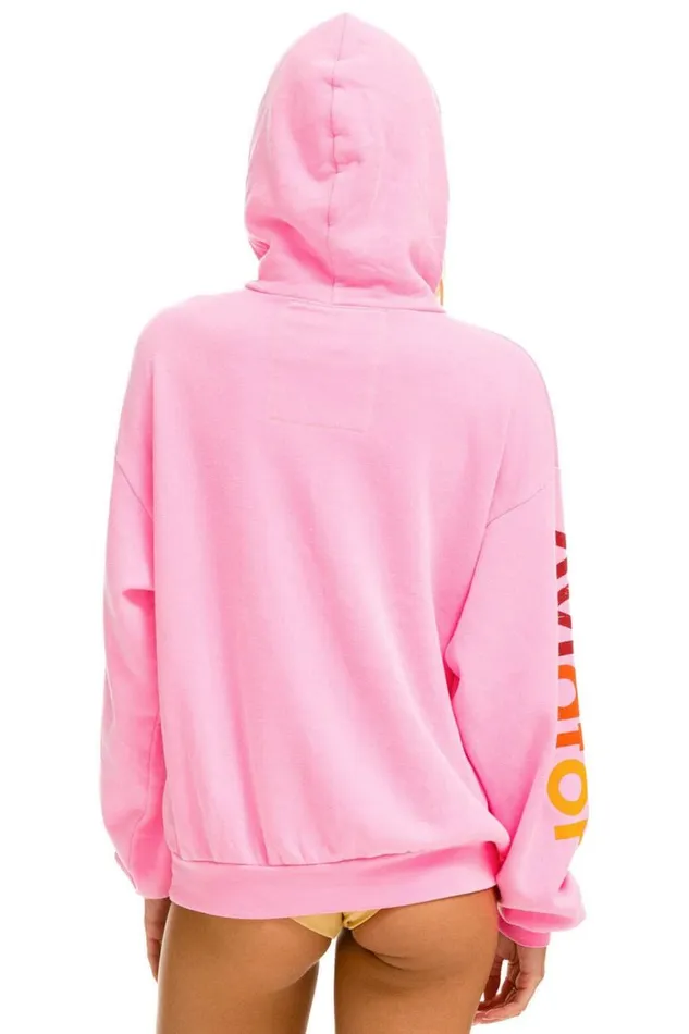 Miami Relaxed Pullover Hoodie 8211 Neon Pink WomenMen Aviator Nation Hoodies