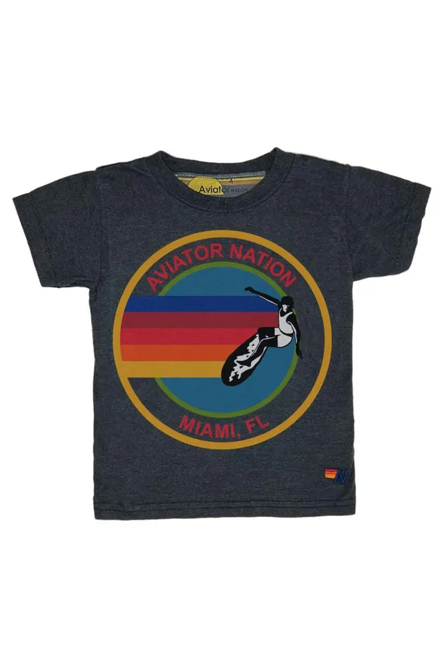 Miami Tee 8211 Charcoal Kids Aviator Nation Tees
