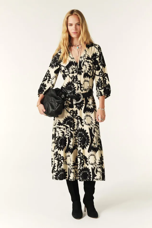 Midi Dress Ferae Green Women Baandsh Dresses