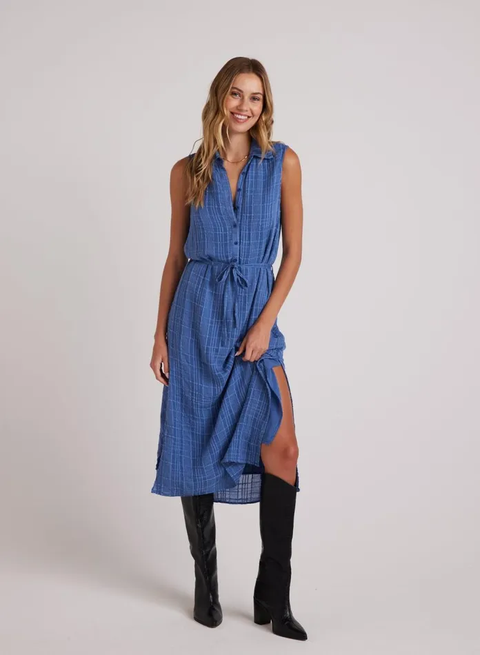 Midi Dresses Women Bella Dahl Sleeveless Pullover Midi Dress 8211 Bright Indigo