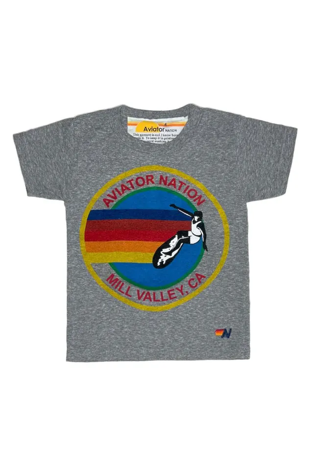Mill Valley Tee 8211 Heather Grey Kids Aviator Nation Tees