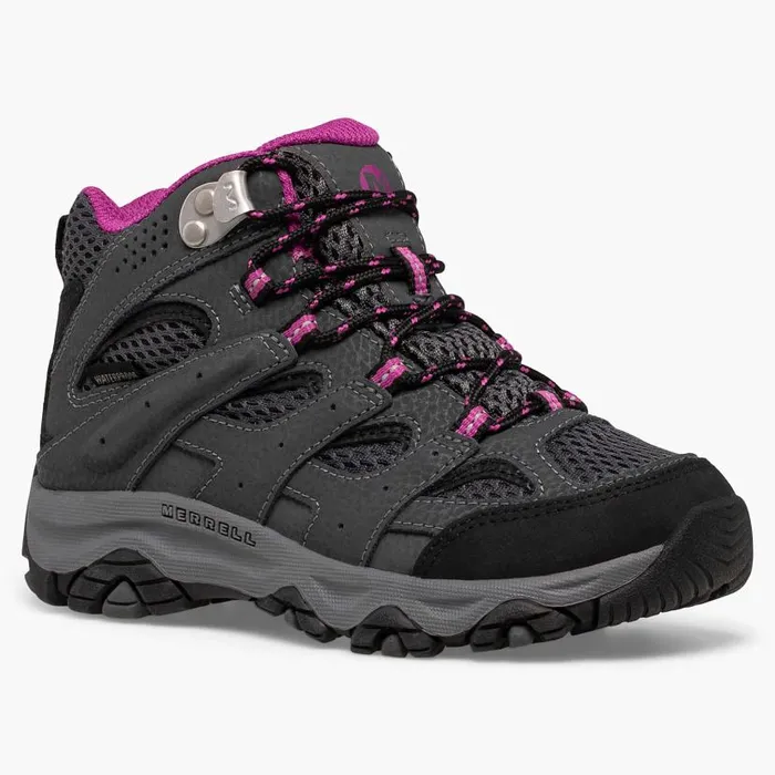 Moab 3 Mid Waterproof Boot Graniteberry Kids Merrell Boots Moab 3 Mid Waterproof Boot Graniteberry Kids Merrell Boots