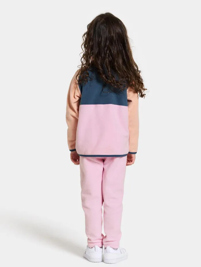 Monte Kids039 Half Button Orchid Pink Kids Didriksons Fleece and Midlayers